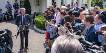 Archive photo: Then-White House National Security Adviser Ambassador John Bolton speaks to reporters about events in Venezuela, Tuesday, April 30, 2019, outside the West Wing entrance of the White House. (Official White House Photo by Tia Dufour)
