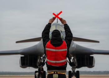 U.S. Air Force B-1B Lancers Return from Operation Epic Fury Mission. March 4, 2026. (U.S. Air Force photo)