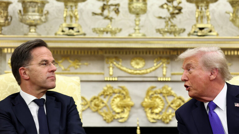 U.S. President Trump meets with NATO Secretary General Rutte in Washington. Kevin Lamarque- Reuters Pictures;