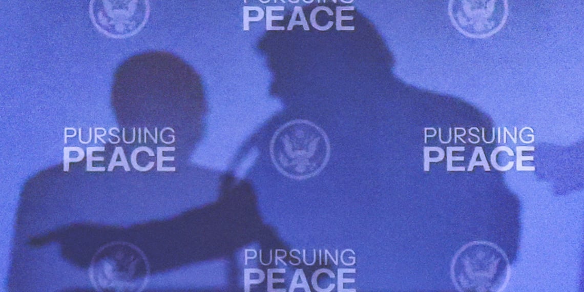 Whitmore: West Was Fooled by 'Theater' of Russian Politics 1 The shadows of U.S. President Donald Trump and Russian President Vladimir Putin are cast during a press conference following their meeting to negotiate an end to the war in Ukraine, at Joint Base Elmendorf-Richardson, in Anchorage, Alaska, U.S., August 15, 2025. REUTERS/Kevin Lamarque TPX IMAGES OF THE DAY