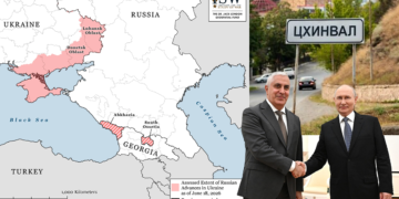 Graphic: Independence Avenue Media | Map: ISW | Photo: Tskhinvali (Jamnews)