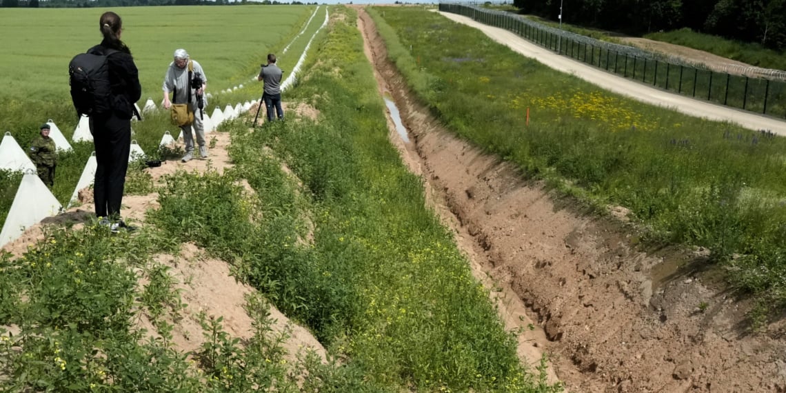 REUTERS: Anti-tank ditch and dragon's teeth of the Baltic Defence Line near Meremae, Estonia, June 26, 2026.